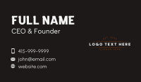 Simple Masculine Wordmark Business Card Design