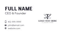 Simple Corporate Swoosh Letter T Business Card Design