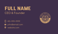 Legal Notary Judge Business Card Design