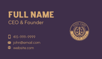 Legal Notary Judge Business Card