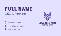 Geometric Fox Head  Business Card Design