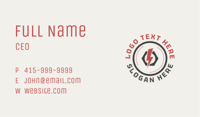 Electrical Power Maintenance Business Card