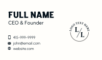 Round Emblem Lettermark Business Card