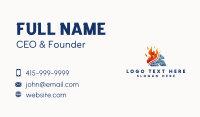 Fire Ice Energy Business Card Design