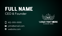 Skull Wing Outline Business Card