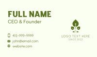 Organic Leaf Acupuncture Therapy Business Card Design