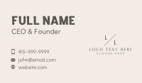 Luxe Professional Lettermark Business Card Design