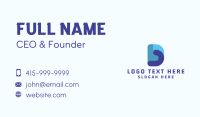 Startup Firm Letter D Business Card