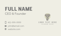 Safari Zoo Elephant Business Card