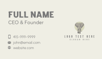 Safari Zoo Elephant Business Card Design