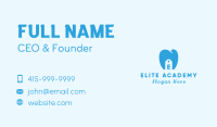 Blue Dental Tag Lettermark Business Card