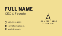 People Warning Lettermark Business Card