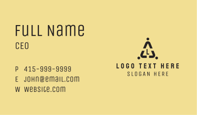 People Warning Lettermark Business Card Image Preview