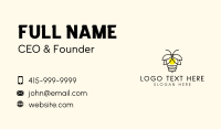 Monoline Firefly Bulb  Business Card Design