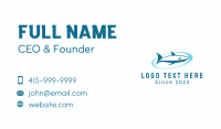 Aquatic Shark Surfing  Business Card Design