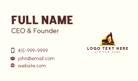 Excavator Digger Heavy Equipment Business Card