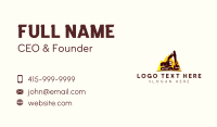 Excavator Business Card example 1