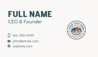 Mansion Forest Sunrise Badge Business Card