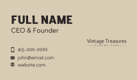  Vintage Business Brand Business Card Image Preview