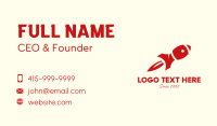 Red Football Rocket Business Card