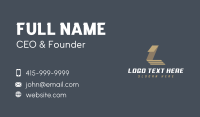 Logistics Slant Stripe Letter L Business Card Design