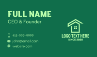 Green Real Estate Home Business Card