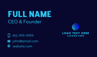 Gradient Sphere Globe Business Card