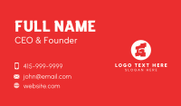 Red Letter G Business Card Design