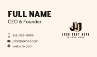 J & J Monogram Business Card Design