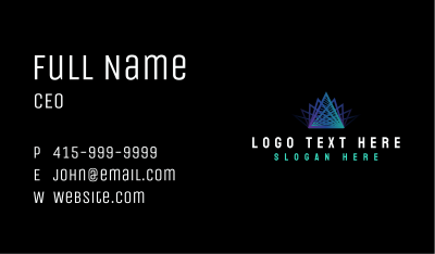 Premium Tech Pyramid Business Card Image Preview