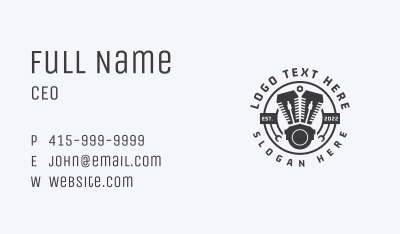 Mechanic Engine Repair Business Card Image Preview