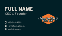 Freestyle Graffiti Emblem Wordmark Business Card Design
