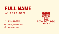 Mayan-pattern Business Card example 2