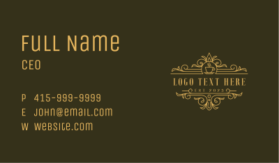 Luxury Cafe Bistro Business Card
