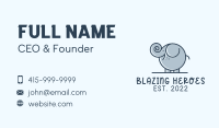 Cute Round Elephant Business Card Image Preview