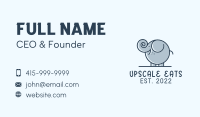 Cute Round Elephant Business Card Image Preview