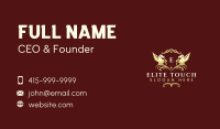 Gold Pegasus Crest Business Card Image Preview