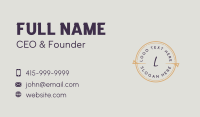 Circle Generic Lettermark Business Card
