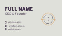 Circle Generic Lettermark Business Card Design