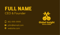 Golden Double Key Business Card