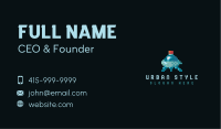 Pixelated Flying Ship Business Card