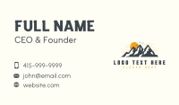 Sunset Mountain Scenery Business Card