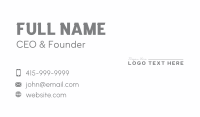 Professional Generic Wordmark Business Card