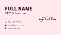 Fashion Workshop Wordmark Business Card
