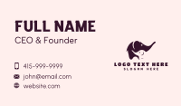 Elephant & Calf Animal Business Card