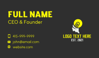 Light Bulb Head Business Card
