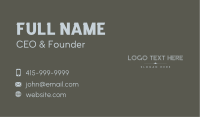 Classic Stripe Wordmark Business Card
