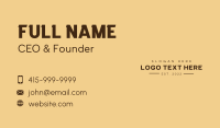 Classic Company Wordmark Business Card