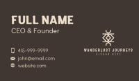 White Ethnic Print Business Card
