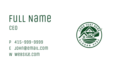 Lawn Trimmer Mower Business Card